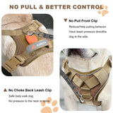 No Pull Adjustable Dog Harness for Large Breeds - Reflective Vest with Handle