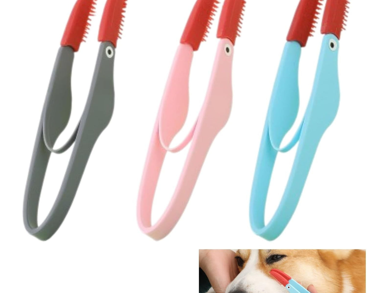 Pet Tear Stain Remover Brush for Cats and Dogs - Soft and Gentle Eye Cleanup Tool