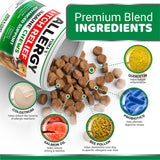 All-Natural Dog Allergy Relief Chews – 170 Delicious Treats for Soothing Itch Relief