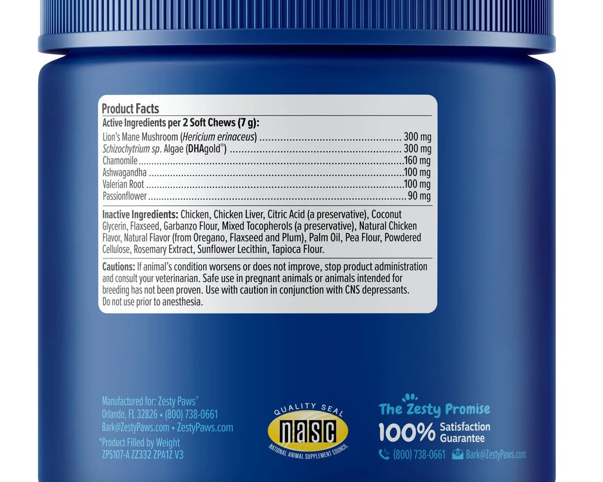 Senior Advanced Cognition Bites for Dogs - Chicken Flavor, 90 Count - Boost Brain Health & Memory Recall