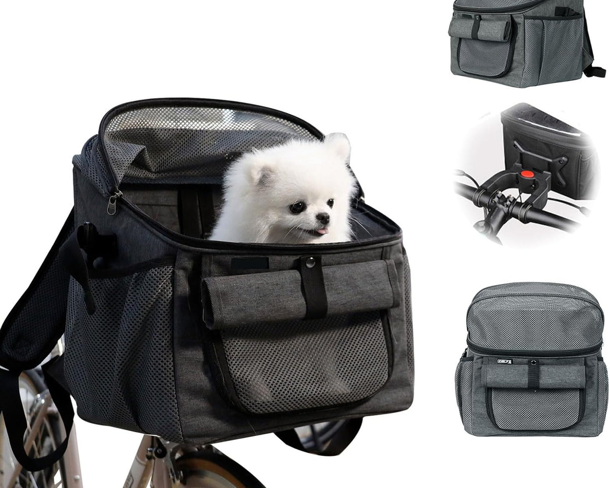Ultimate Expandable Soft-Sided Dog Carrier with Storage Pockets & Adjustable Strap - Perfect for Small Dogs & Cats - Stylish Grey Design