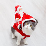 Adorable Santa Claus Ski Outfit for Pets - Warm and Frost Proof Christmas Clothing!