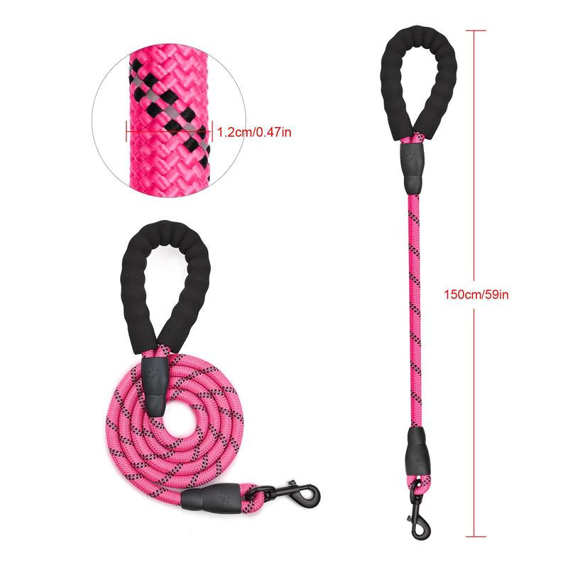 No Pull Dog Harness & Leash Set (2 Counts/Set), Escape Proof Reflective Adjustable Pet Vest Tools, Soft Padded Pet Collars Harness with Handle for Small to Large Dogs, Dog Accessories Tools, Harness Straps Studs