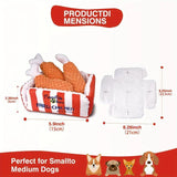 Interactive Fried Chicken Plush Toy for Dogs - Squeaky Treat Puzzle Game for Medium to Large Breeds, Perfect Valentine's Day Gift!