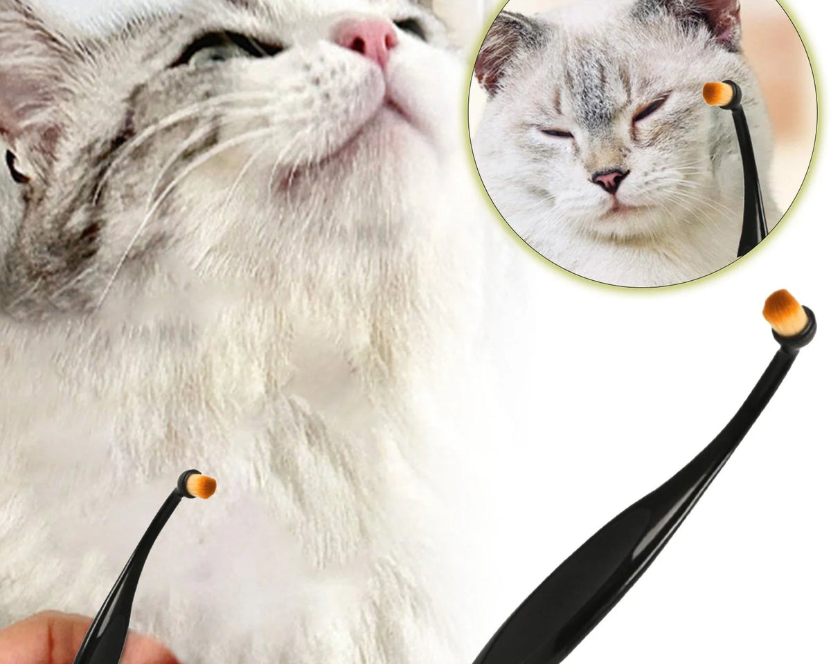 Pet Tear Stain Remover Brush - Essential Grooming Tool for Dogs and Cats, Perfect for Eye Area Hygiene!