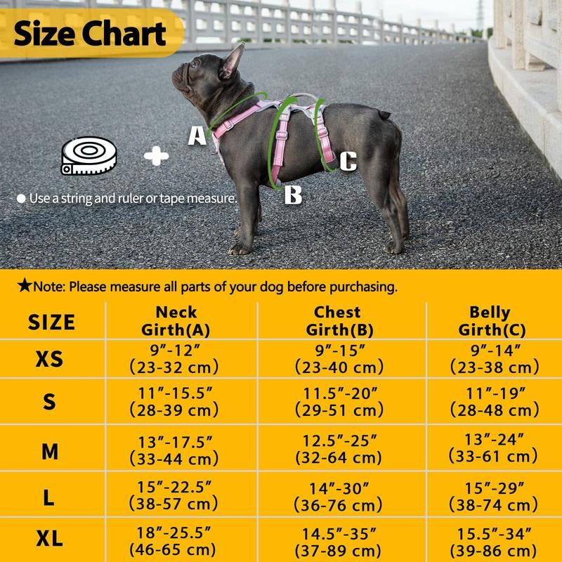 Huntboo Escape-Proof Reflective Dog Harness - Adjustable, Breathable, and Durable Vest for Small to Large Dogs - Perfect for Walking, Training, and Running