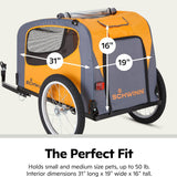 Ultimate Schwinn Rascal Pet Trailer - Adventure-Ready Design for Pets Up to 100 lbs with Bug Protection and Easy Access!