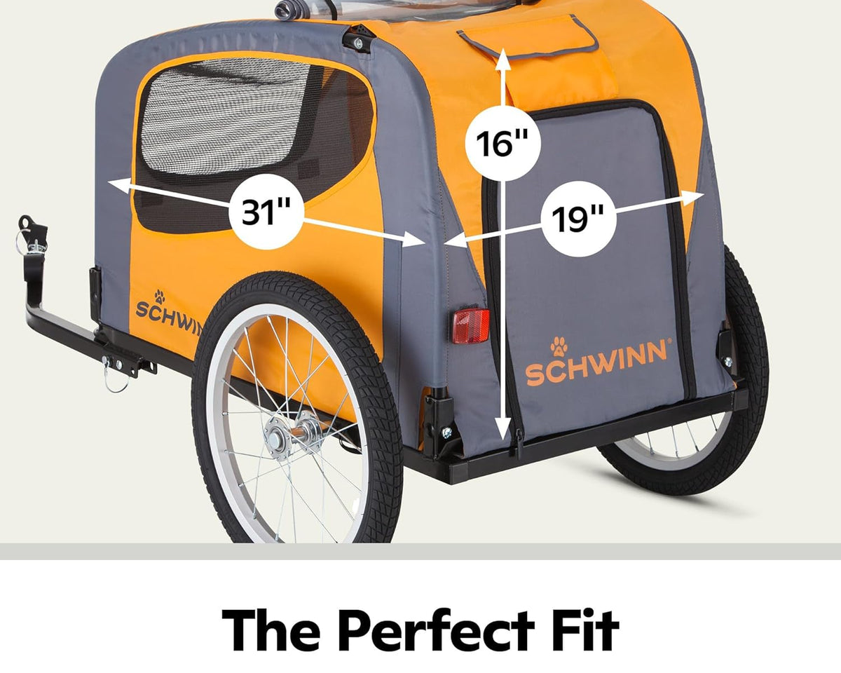 Ultimate Schwinn Rascal Pet Trailer - Adventure-Ready Design for Pets Up to 100 lbs with Bug Protection and Easy Access!