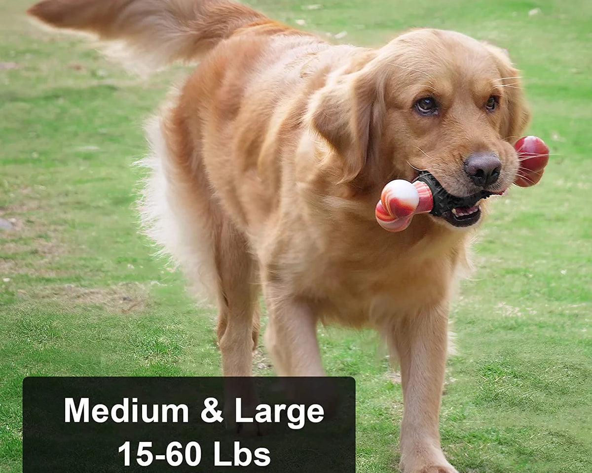 Indestructible Dog Toy for Aggressive Chewers - Interactive Bone Toy for Medium to Large Dogs by Dinosam