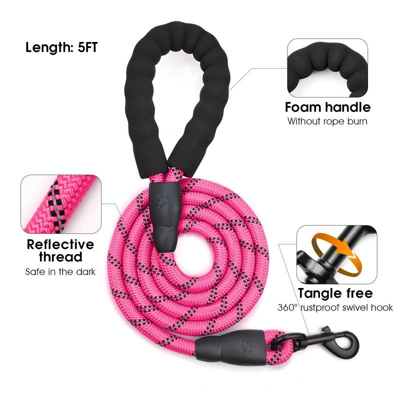 No Pull Dog Harness & Leash Set (2 Counts/Set), Escape Proof Reflective Adjustable Pet Vest Tools, Soft Padded Pet Collars Harness with Handle for Small to Large Dogs, Dog Accessories Tools, Harness Straps Studs