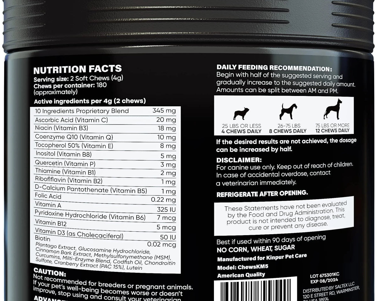 Ultimate 15-in-1 Dog Multivitamin for Immunity, Digestion, Joint & Heart Health