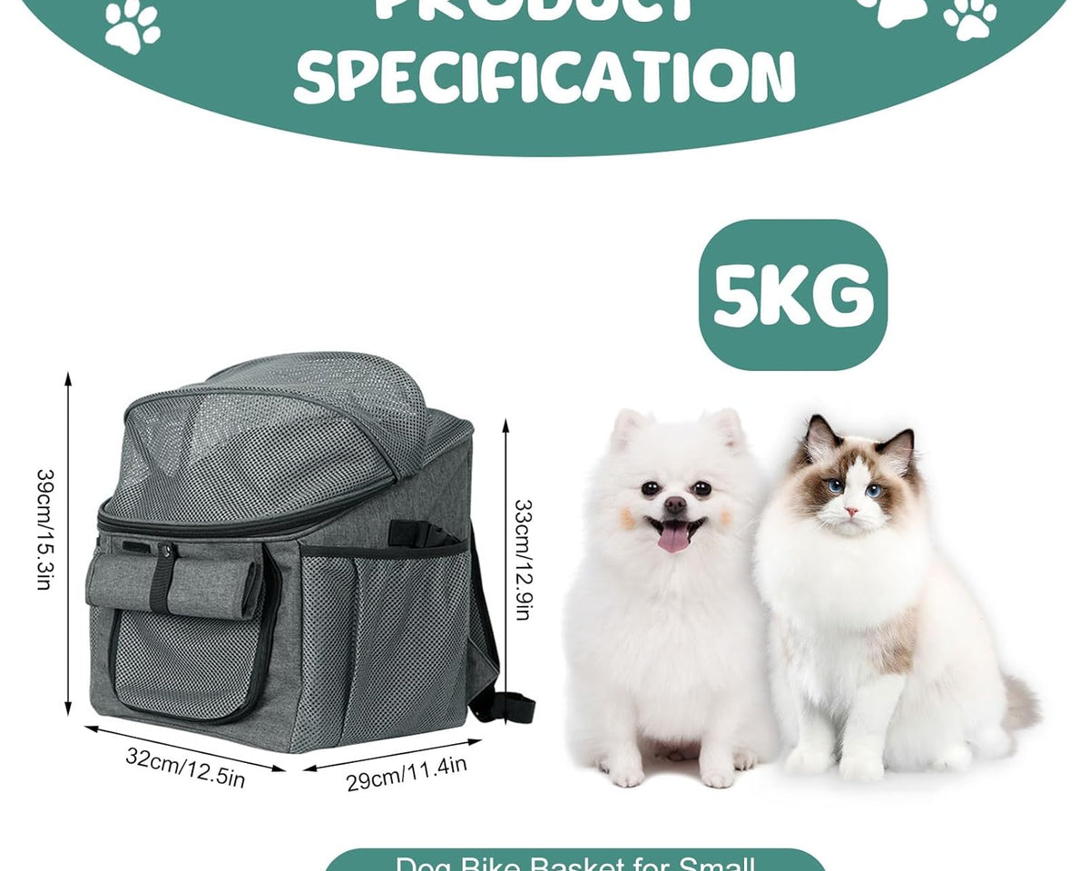 Ultimate Expandable Soft-Sided Dog Carrier with Storage Pockets & Adjustable Strap - Perfect for Small Dogs & Cats - Stylish Grey Design