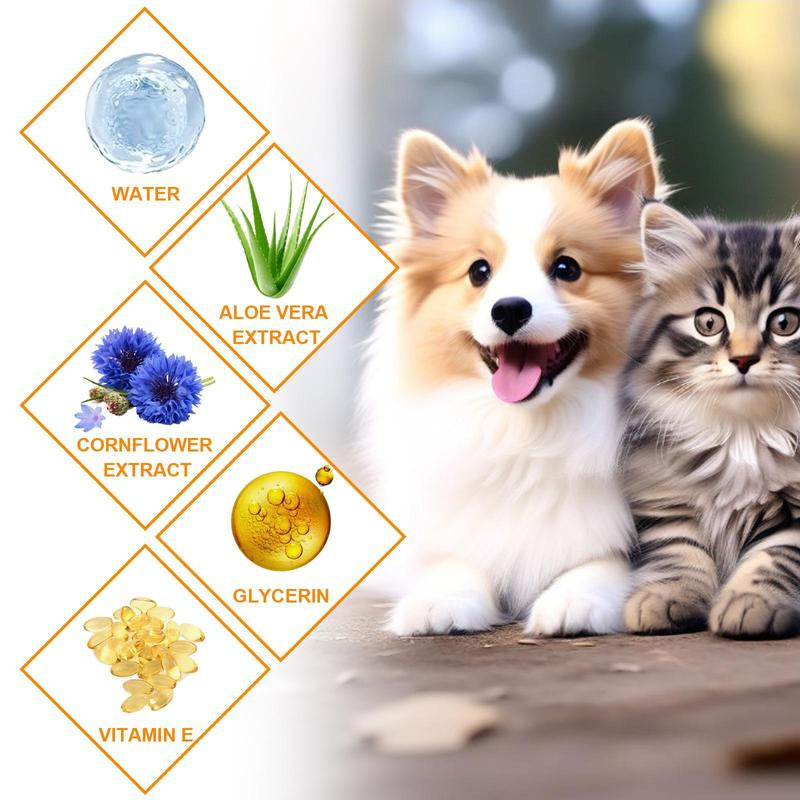 Pet Ear Cleaning Finger Wipes - 50 Count Set for Dog and Cat Ear Care and Grooming Supplies