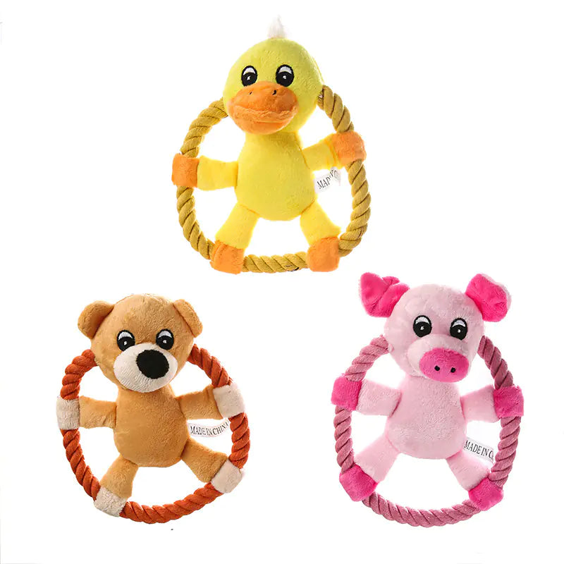 Pet Toys Flying Discs - Pig, Duck, Bear Designs - My Pet Collective