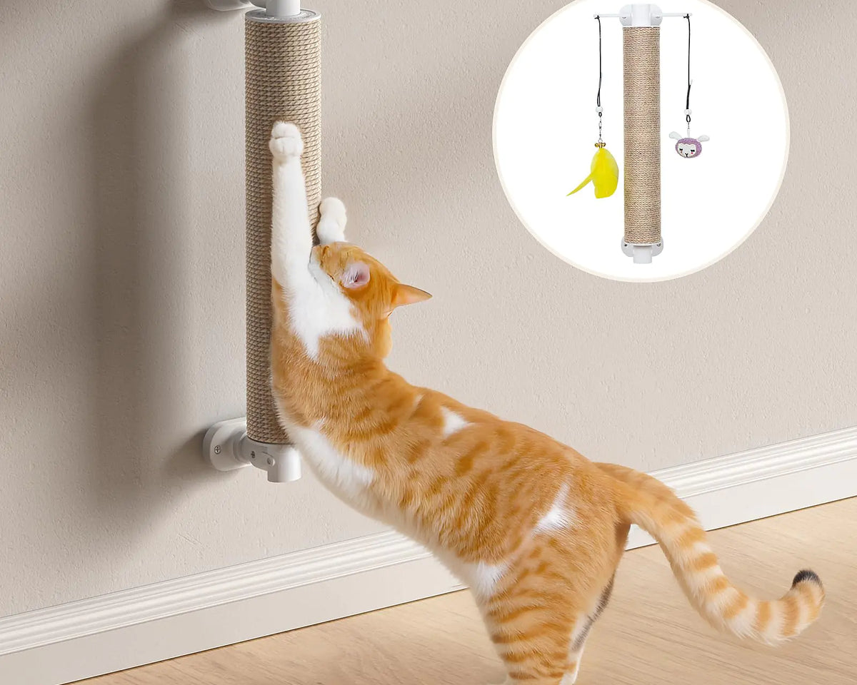 JuteMount™ Wall Cat Scratcher Post - My Pet Collective JuteMount™ Wall Cat Scratcher Post