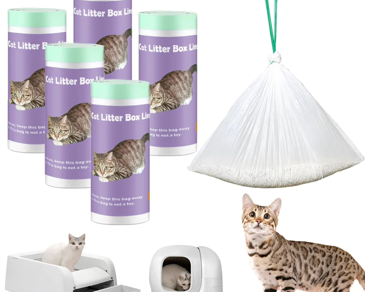 Self-Cleaning Cat Litter Box Liners (100-Pack) - My Pet Collective Self-Cleaning Cat Litter Box Liners (100-Pack)