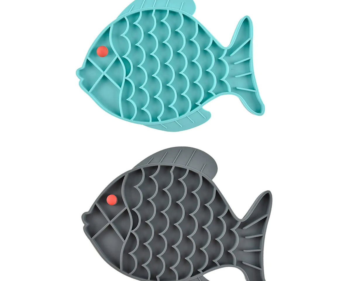 CalmiFish™ Lick Mat Duo for Dogs - My Pet Collective CalmiFish™ Lick Mat Duo for Dogs