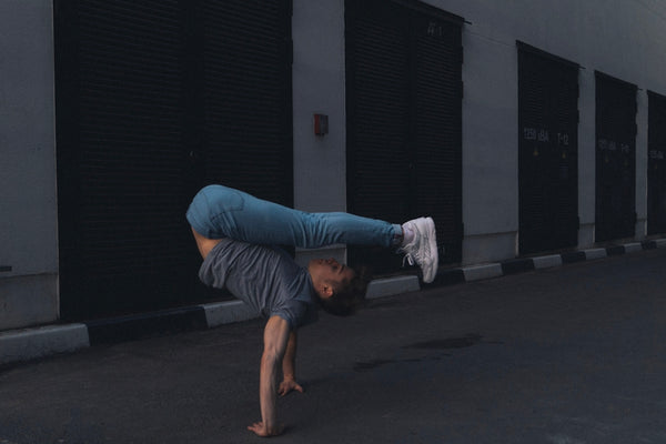 man doing handstand