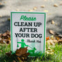 a sign on the ground