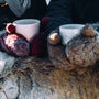 a group of small objects on a blanket