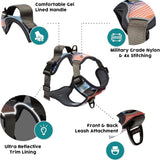 Embark Adventure Reflective No-Pull Dog Harness for Small Breeds - Durable Military-Grade Nylon with Front Clip and Gel-Enhanced Handle