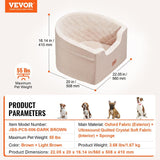  Waterproof Dog Booster Seat for Car with a Storage Pocket