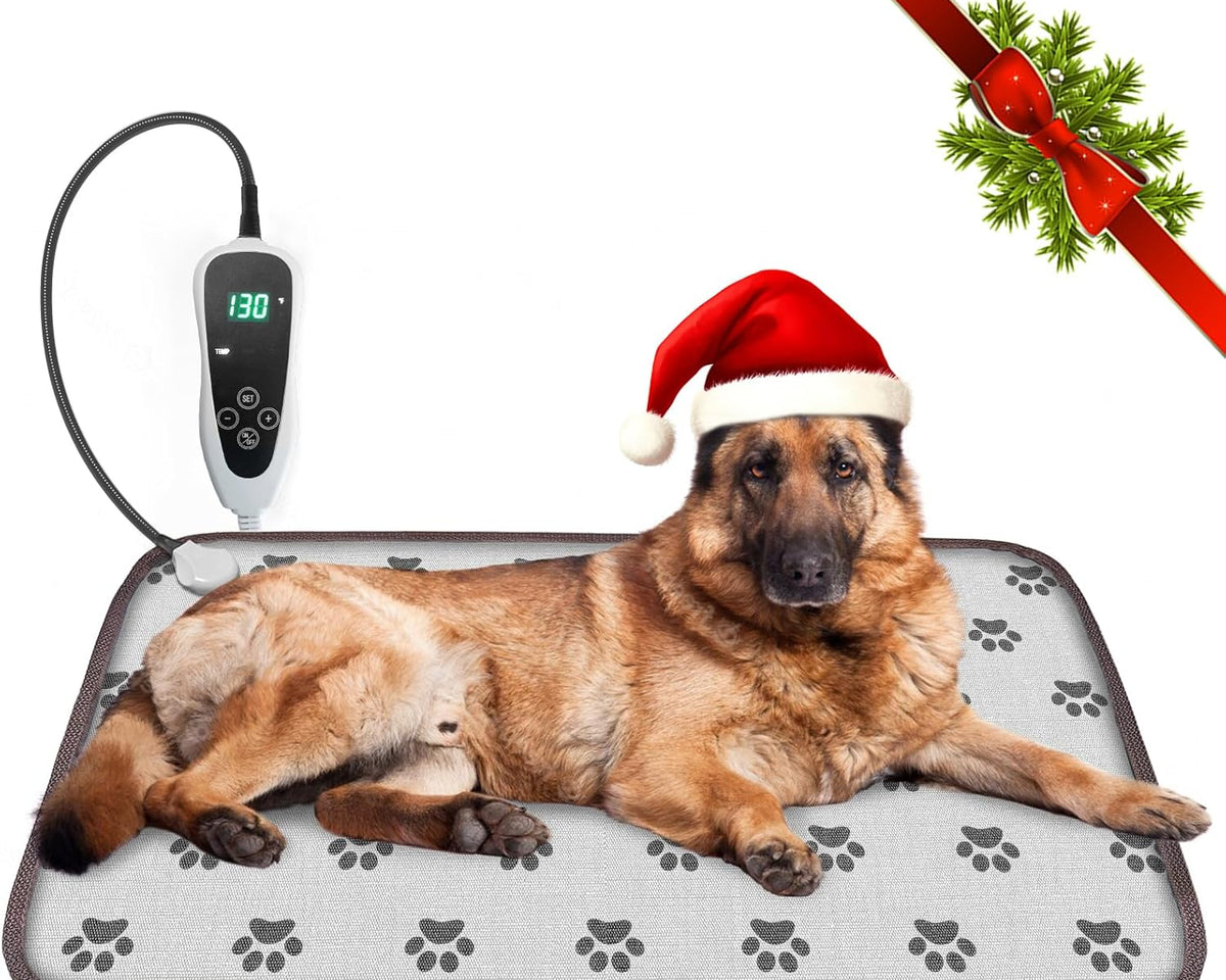 Extra-Large Waterproof Dog Heating Pad - 34"x21" with Smart Thermostat for Ultimate Comfort