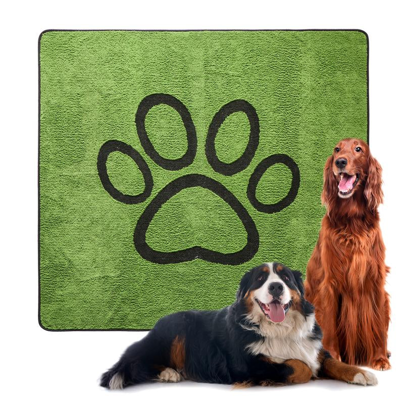 Qeils Reusable Washable Dog Pee Pads - 2 Pack Super Absorbent Potty Training Solution for Floors, Couches, Beds, and Crates - 36" x 41" with Soft Green Long Wool