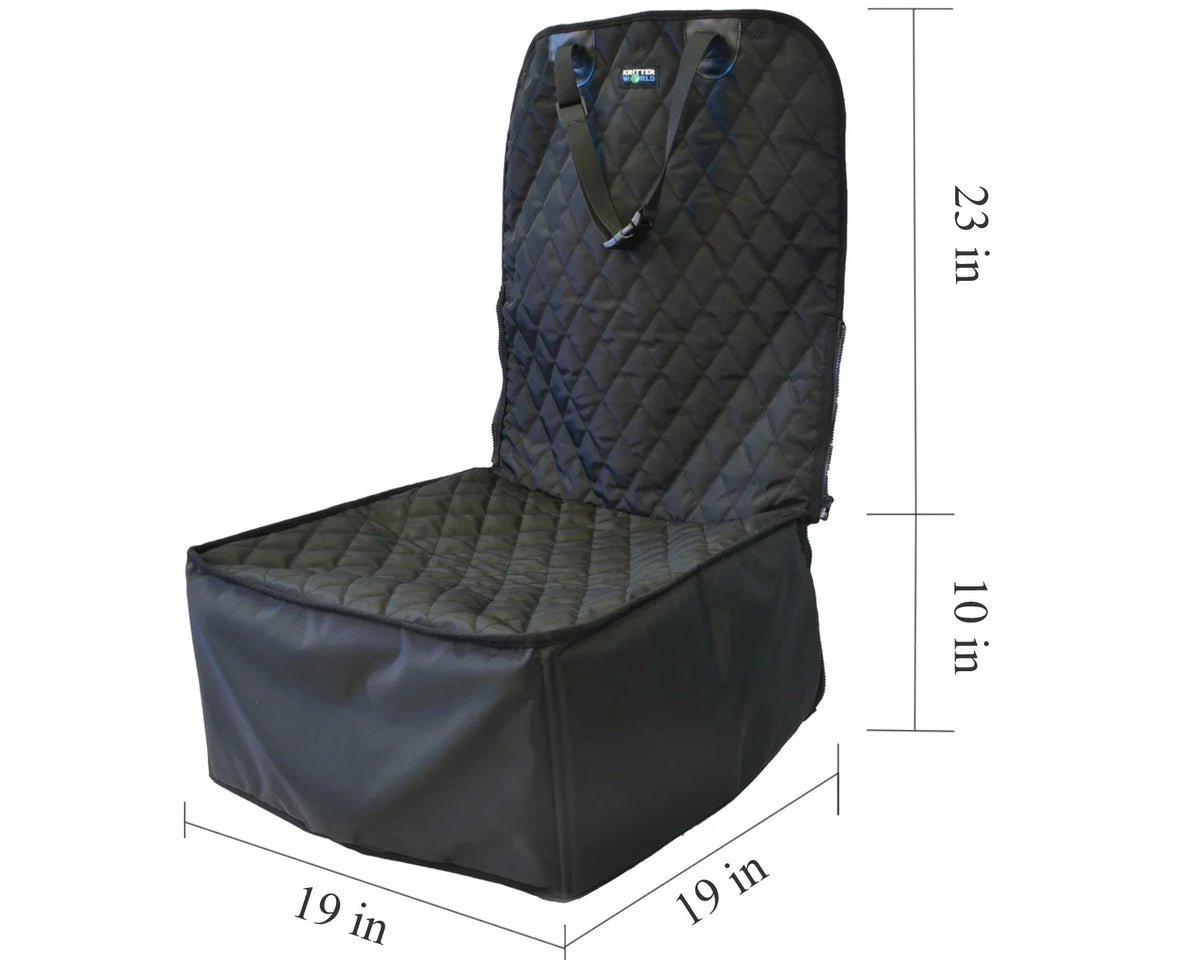 2-in-1 Front Car Seat Covers - Pet Travel Protector Basket for Dogs and Cats, Scratch Resistant, Waterproof, and Non-Slip