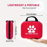 Ultimate 61-Piece Portable Pet First Aid Kit for Dogs and Cats - Essential Medical Supplies for Outdoor Travel and Camping