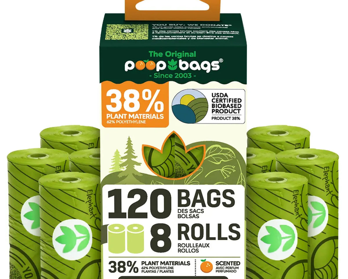 The Original Poop Bags Orange Scented USDA Biobased Rolls