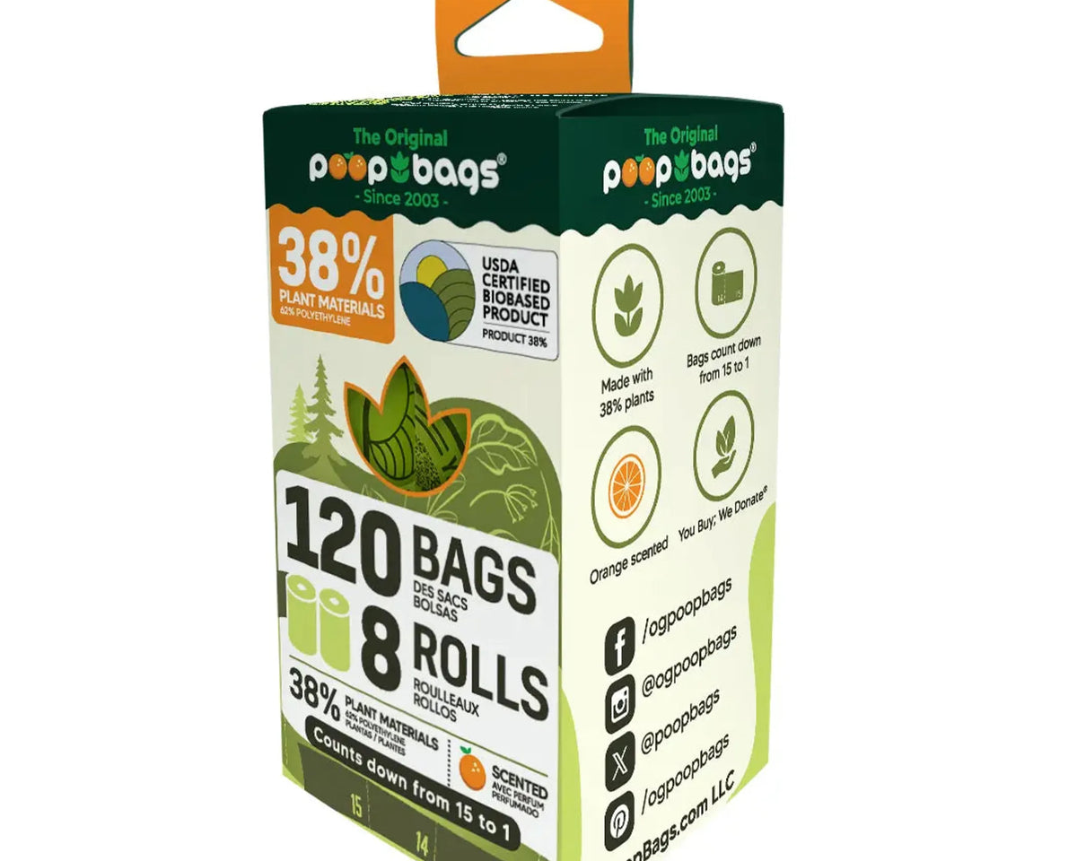 The Original Poop Bags Orange Scented USDA Biobased Rolls