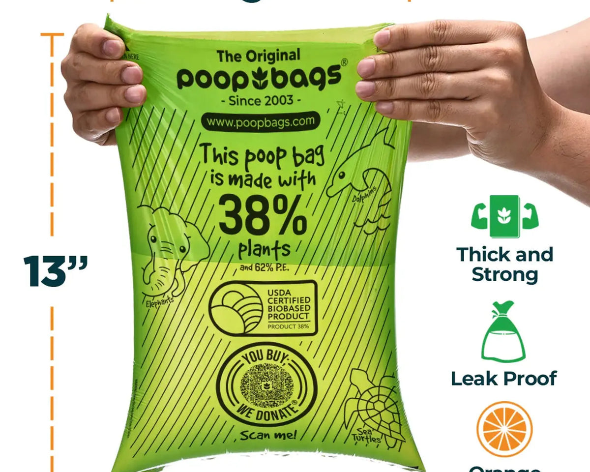 The Original Poop Bags Orange Scented USDA Biobased Rolls