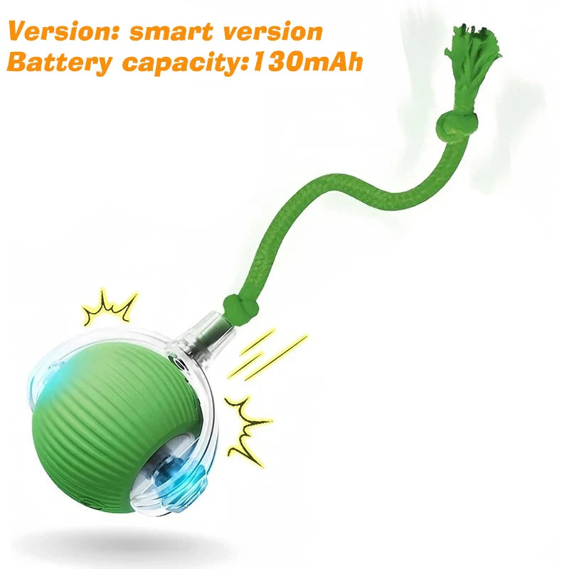 Interactive Automatic Rolling Dog Ball Toy - Rechargeable Smart Toy for Puppies and Dogs