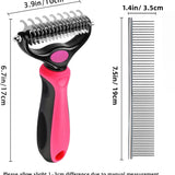 Ultimate Pet Grooming Brush - Double-Sided Deshedding & Dematting Tool for Dogs & Cats - Effortless Undercoat Rake Comb for a Healthy, Shiny Coat