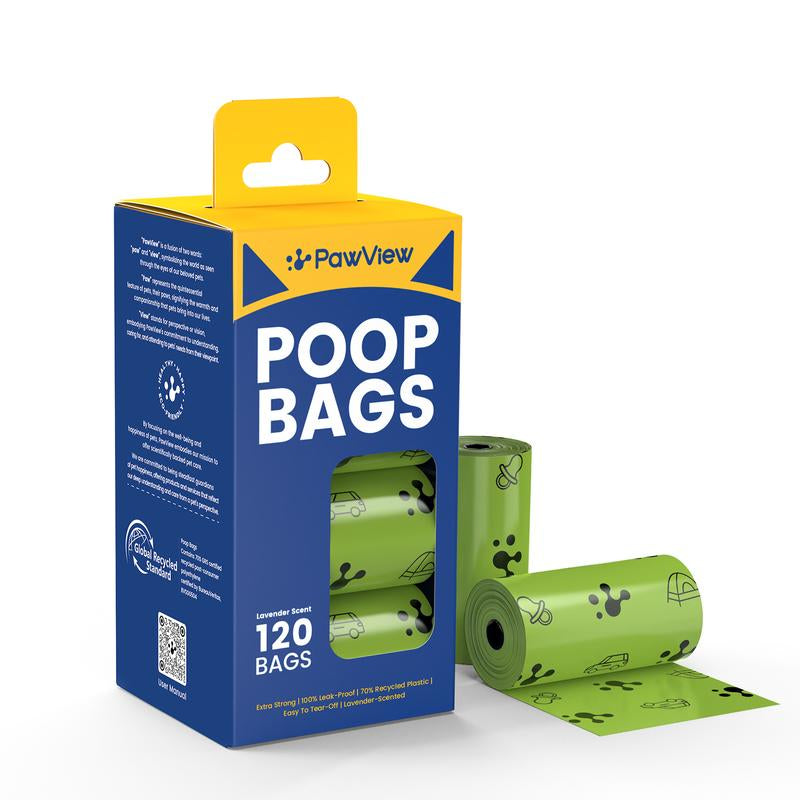Pawview Hands-Free Retractable Dog Poop Bag Dispenser with Flashlight & Hook,