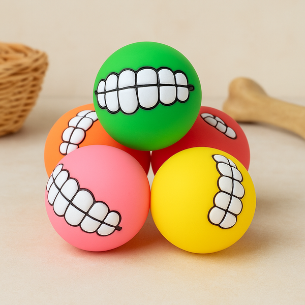 Squeaky Rubber Teeth Pet Toy - My Pet Collective Squeaky Rubber Teeth Pet Toy
