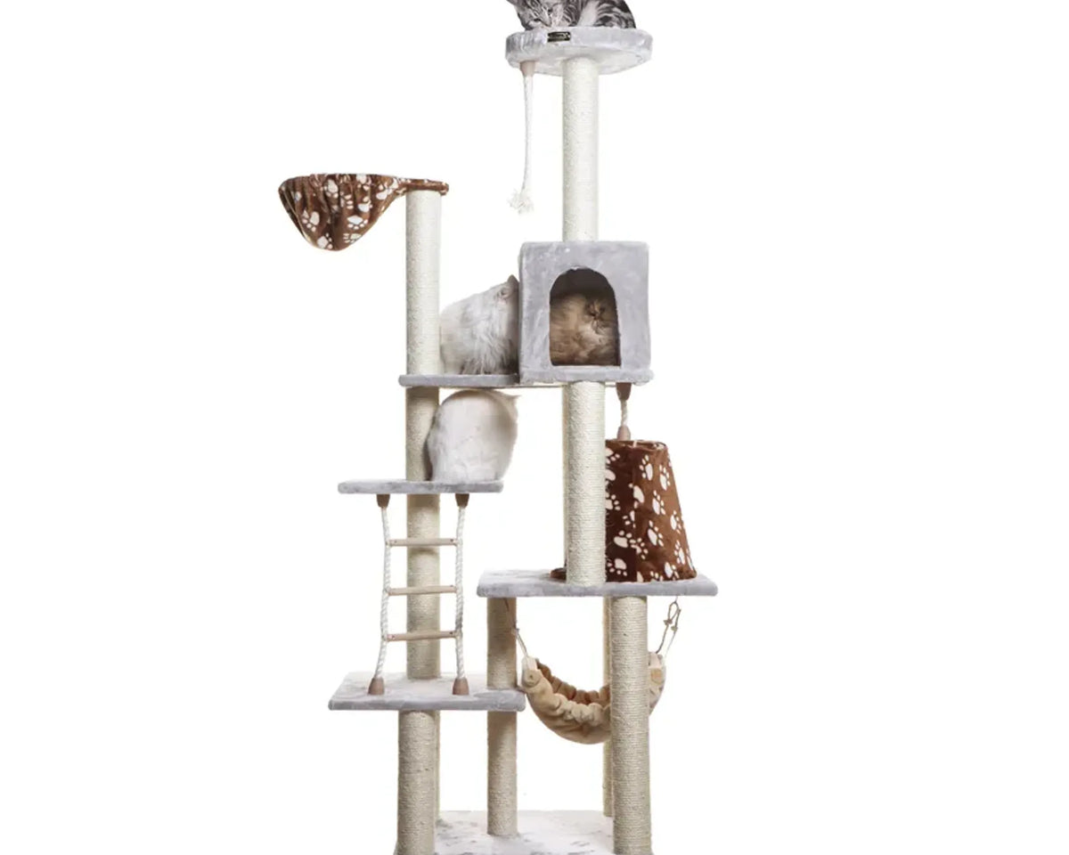 Real Wood Cat Climber Play House With Playhouse, Basket