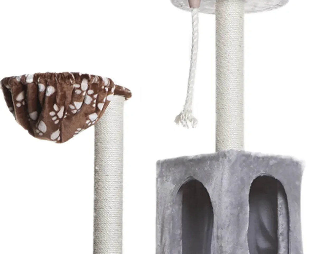 Real Wood Cat Climber Play House With Playhouse, Basket