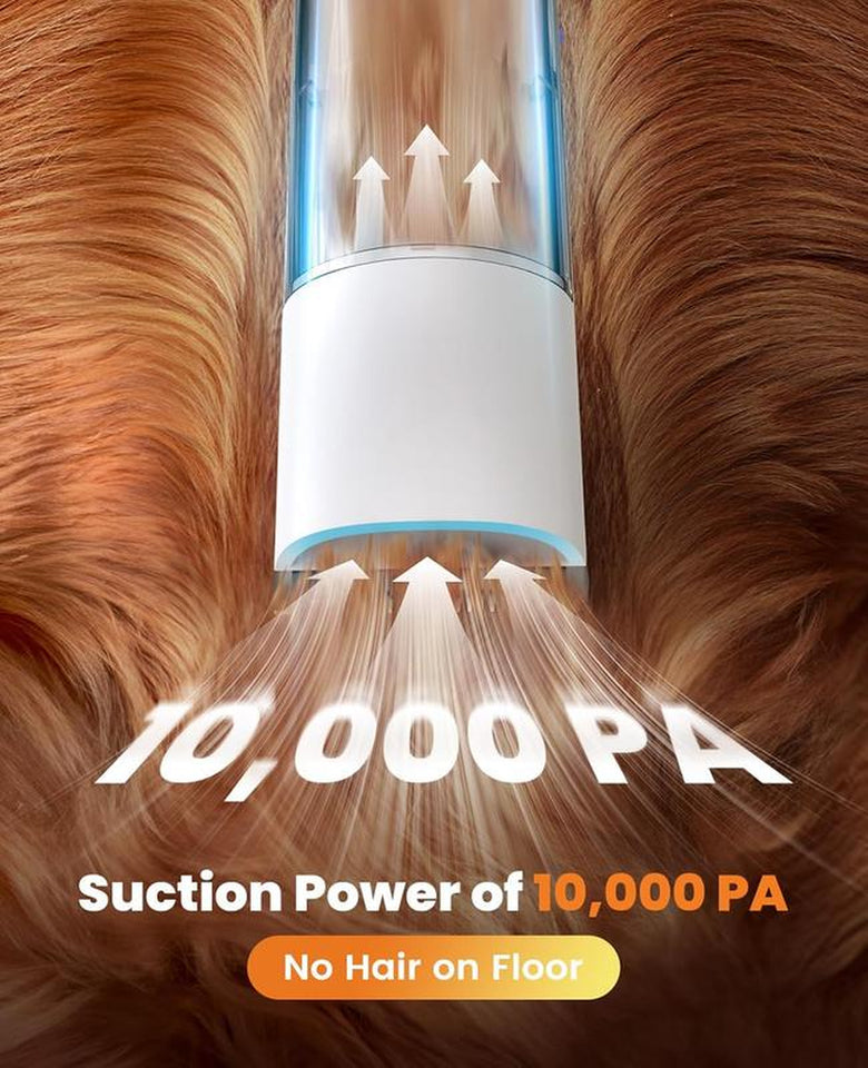 Comfy C1 Cordless Smart Pet Grooming Vacuum with Quiet Operation, Integrated Pet Clipper and Nail Grinder, 2L Dust Cup, and Four Grooming Tools for Effective Shedding and Home Cleaning