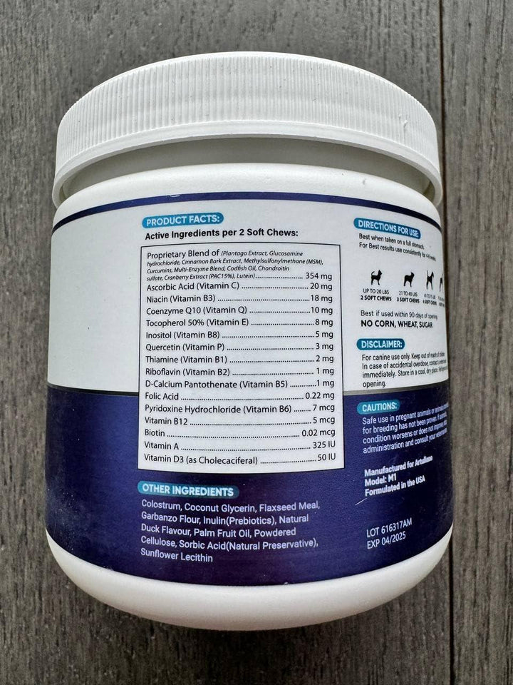 Ultimate 20-in-1 Dog Multivitamin Chewables with Glucosamine for Optimal Health