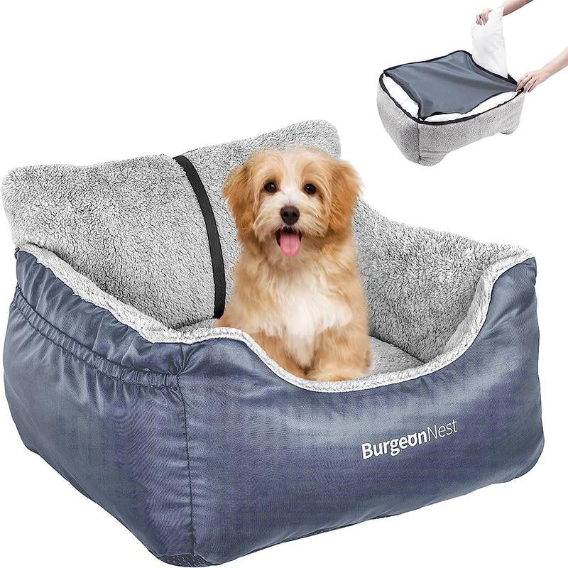  Dog Car Seat for Small Dogs, Fully Detachable and Washable 