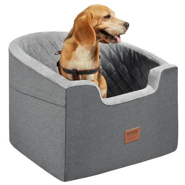  Waterproof Dog Booster Seat for Car with a Storage Pocket