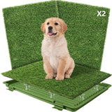 Upgrade Your Pet's Potty Experience: Petlovevibes Reusable Dog Grass Pad with Tray - Includes 2 Replaceable Grass Mats, Quick Absorbent & Washable for Indoor Use, Perfect for Small to Large Dogs (22