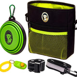Premium Dog Treat Pouch with Clicker & Collapsible Bowl - Adjustable Reflective Straps for Training Success!