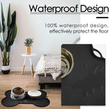 Premium Waterproof Silicone Dog and Cat Feeding Mat - Non-Spill Design, 20.5