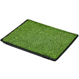 Upgrade Your Pet's Potty Experience: Petlovevibes Reusable Dog Grass Pad with Tray - Includes 2 Replaceable Grass Mats, Quick Absorbent & Washable for Indoor Use, Perfect for Small to Large Dogs (22