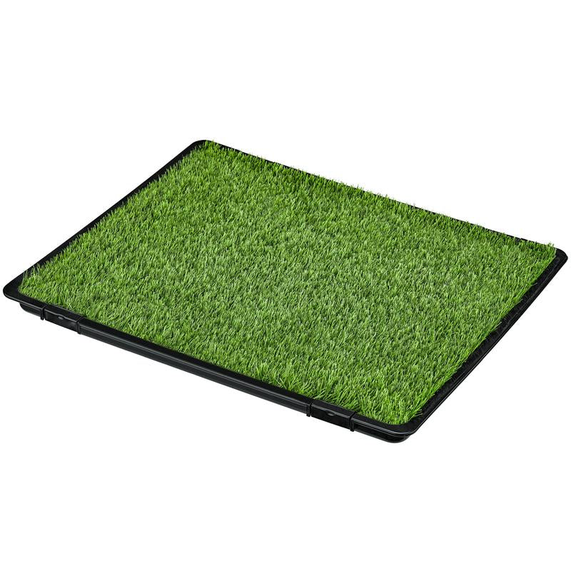 Upgrade Your Pet's Potty Experience: Petlovevibes Reusable Dog Grass Pad with Tray - Includes 2 Replaceable Grass Mats, Quick Absorbent & Washable for Indoor Use, Perfect for Small to Large Dogs (22"X18")