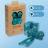 Premium Leak-Proof and Tear-Resistant Dog Waste Cleanup Bags (360 Count) - Durable Outdoor Use - Turquoise