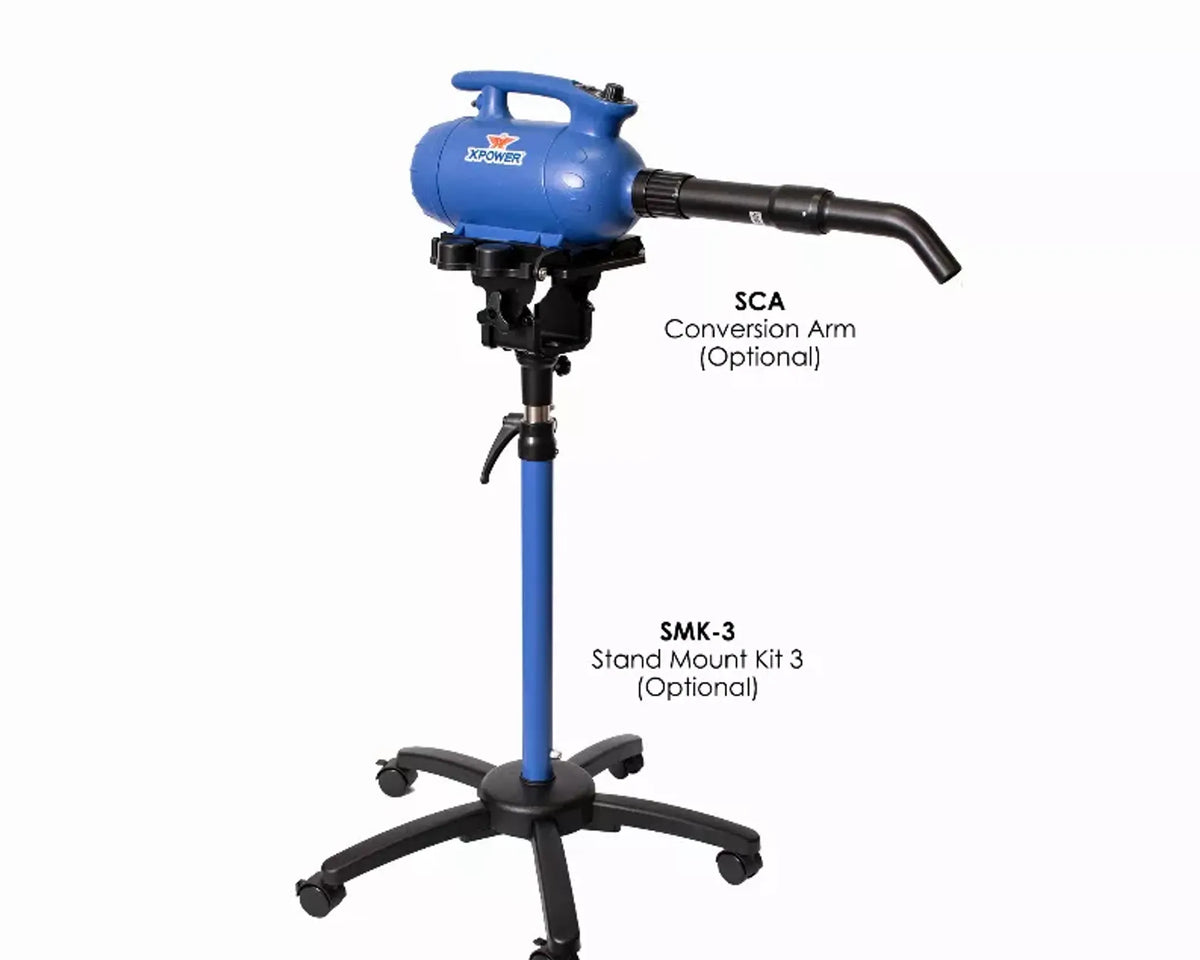 XPOWER B-24 Thermal Ace 3 HP Variable Speed Professional Pet Grooming Dog Force Hair Dryer with Heat